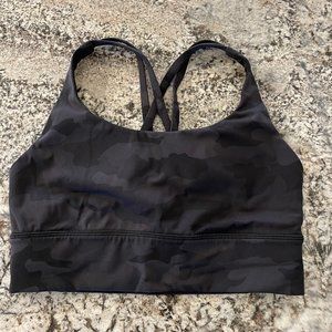 Lululemon Sports Bra Size 6 Black Camo (Long Line)